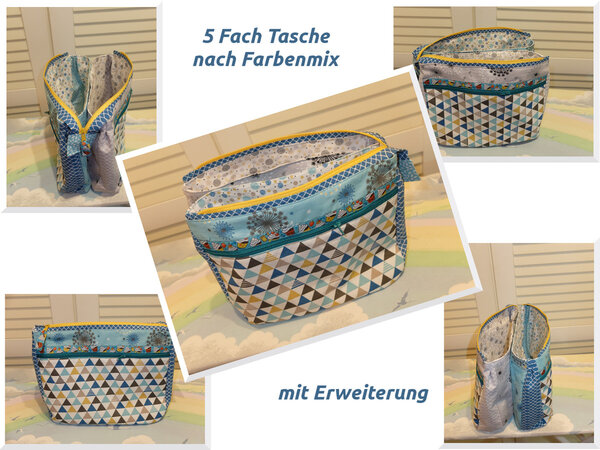 Fünf Fach Tasche (Farbenmix) die 2.