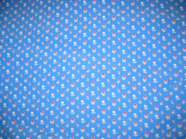 Blümchen Stoff wahrscheinlich Polyester eignet sich für leichte Kleider oder Röcke für den Sommer 100x150, 140x150
3,6m²