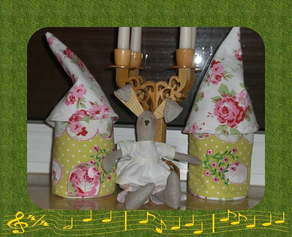 Tilda-Hase, Häuser - Teil der an einem Nähwochenende mit anderen begeisterten Hobbyschneiderinnen entstandenen Werke
