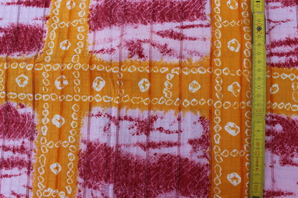 H24:
BW-Batik mit Lochmuster orange-pink
Eigentümer: Stefanie85
100 x 80 => 0,80 m²