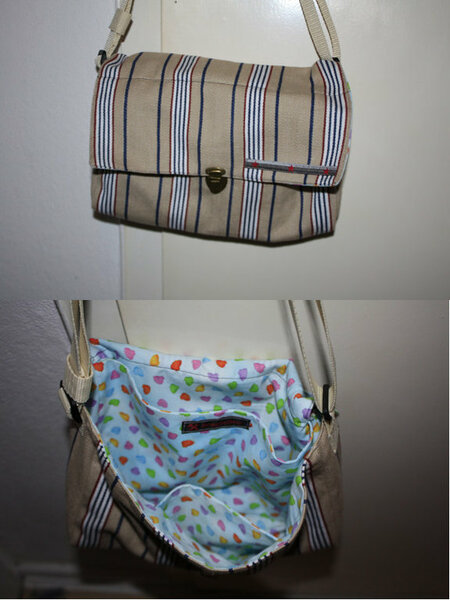 Tasche aus Resten. 
Klein, fein, sommerlich :)