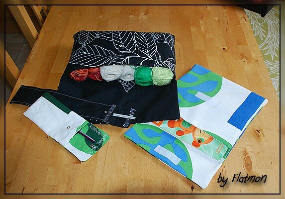 Das gibts zum Geburtstag: Woll- und Büchertasche, Aufbewahrung für Stricknadeln und Häkelnadeln