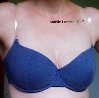 Amelie mit Laminat in 70E; Mittelstück verkleinert, Bügel in der Mitte in 1 Bügelband