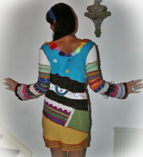 Kleid "Farbenspiele" , Rückansicht