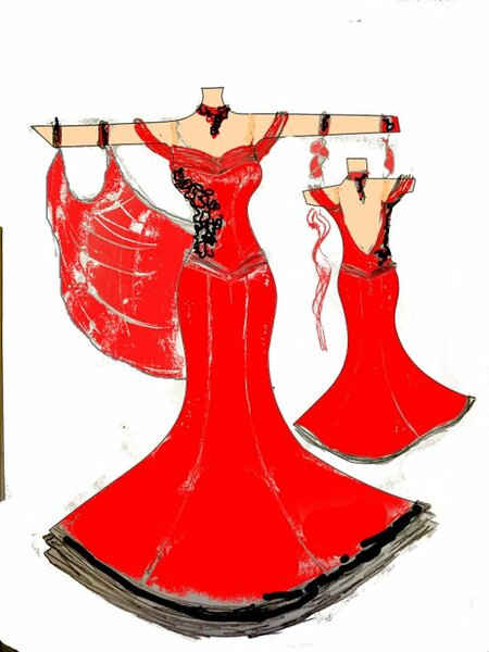 Modell2 rot - und ein ganz "neues" Design im Oberteil