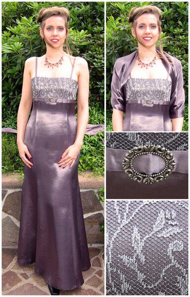 Silbernes Abendkleid