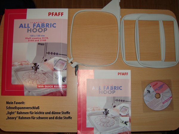 ALL Fabric Hoop
Super geeignet um ein Quiltsandwich einzuspannen!