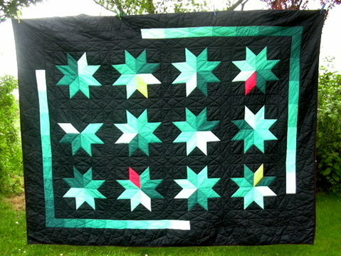 mein Lieblingsquilt, gehört meinem Vater, alles handgenäht