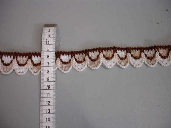 Borten 2:
Borte 3,0cm breit

Längen:
7,3m + 2,5m
