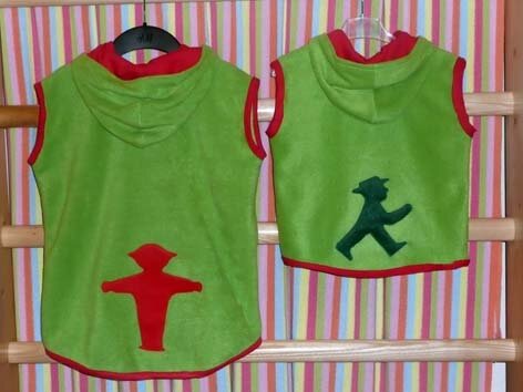 Ampelmännchenwesten für meine Jungs - von hinten