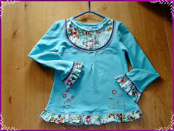 Shirt mit Bluseneinsatz