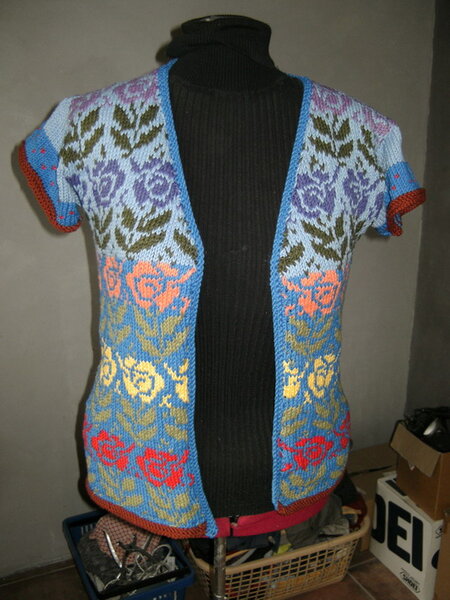 Rosenjacke mit kurzem Arm