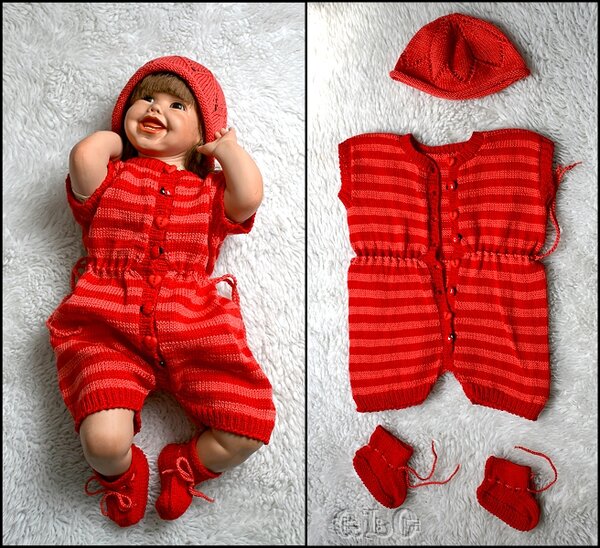 Baby-Overal, mit Mütze & Schühchen