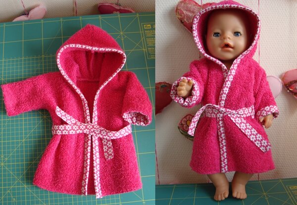 Bademantel für Baby Born Puppe