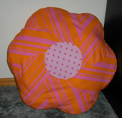 Blumenkissen orange