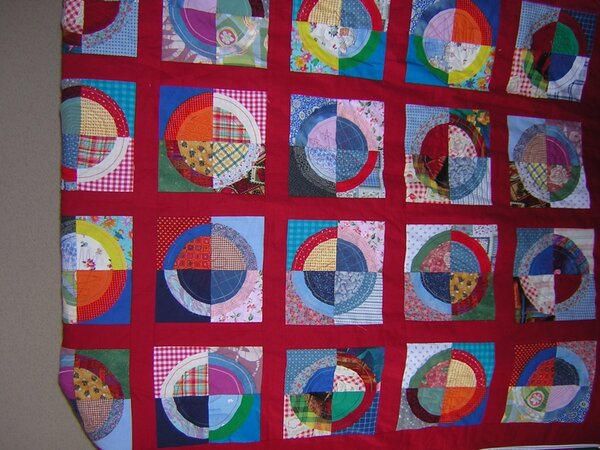 Bull-Eye-Quilt aus Swap