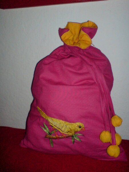 Kanarienvogel im Sack