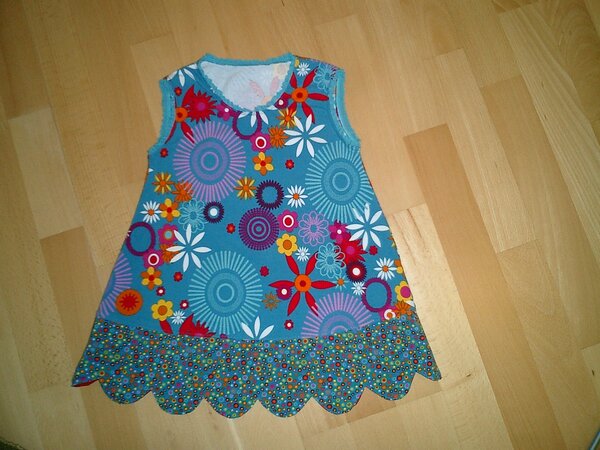 Sommerkleid aus Jerseyresten Gr. 92-98