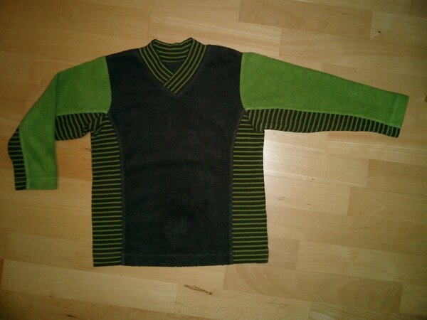 Pulli aus Baumwollfleece und gedoppeltem Jersey