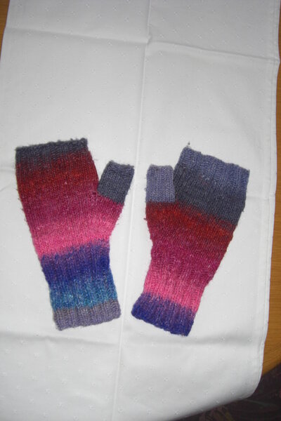 Handschuhe oben, offen Anleitung