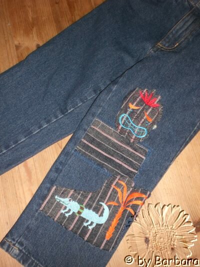 Jeans mit Tiki-Parade