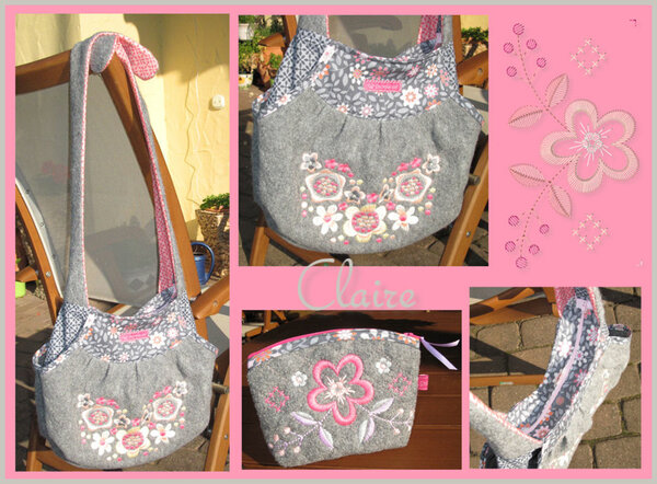 Claire-Tasche aus Wollwalk