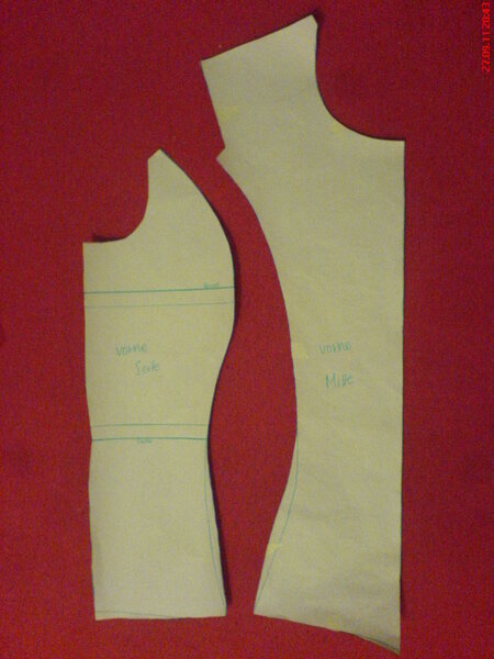 Irish Dance Dress, Schnittmuster vorne