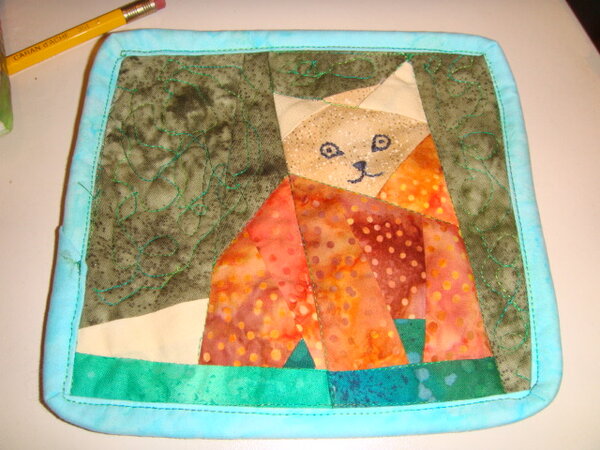 Nähen auf Papier, Katze
