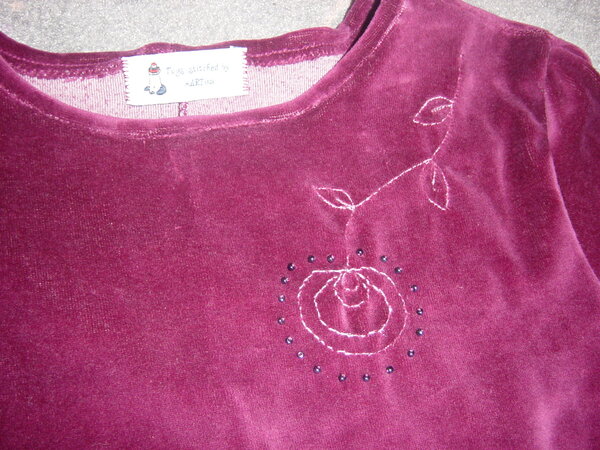 "Stickerei" am Shirt