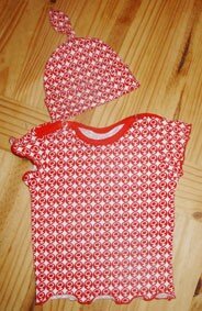 Baby: Tshirt und Mütze aus Sanetta Mädchen Jersey