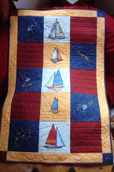 Segelschiff-Quilt