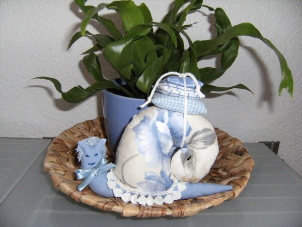 Schnecke mit Bettzeug