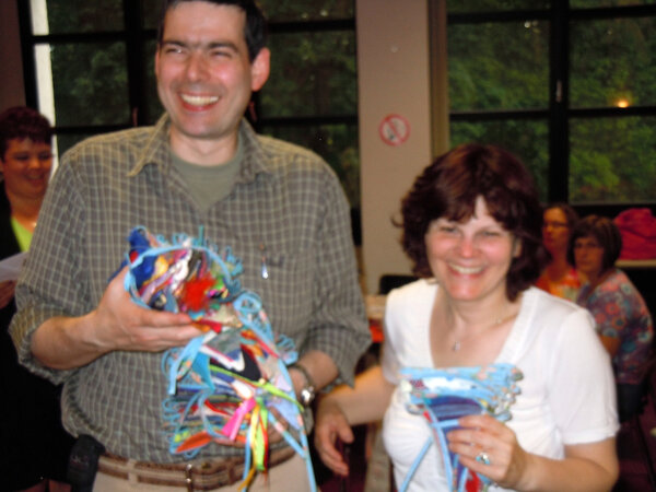 Anne und Peter mit dem "Wimpelberg"