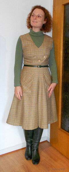 40er Kleid aus Wollkaro