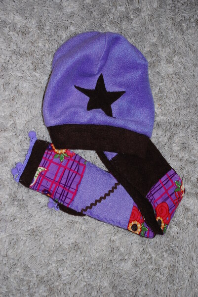 Beanie und Schal aus Fleece