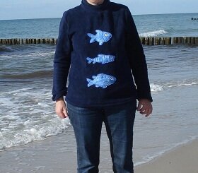 Fisch-Pullover für den Urlaub