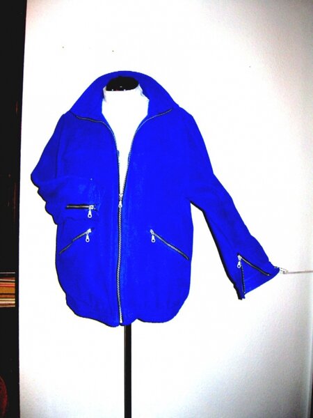 Blaue Fleece-Jacke