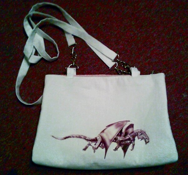 Handtasche mit Drachenmotiv