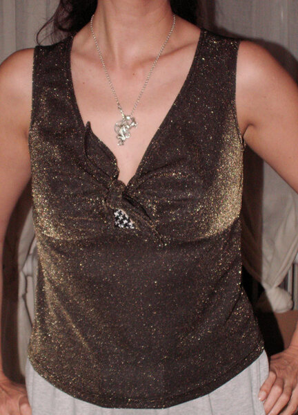 Goldglitzer Top