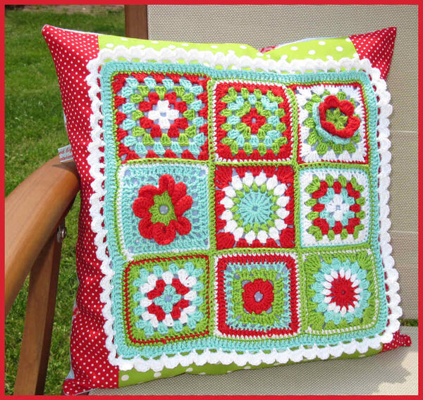 Granny Square Kissen