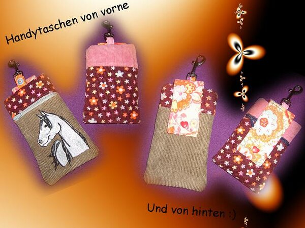 Handytasche mit Reißverschlussfach