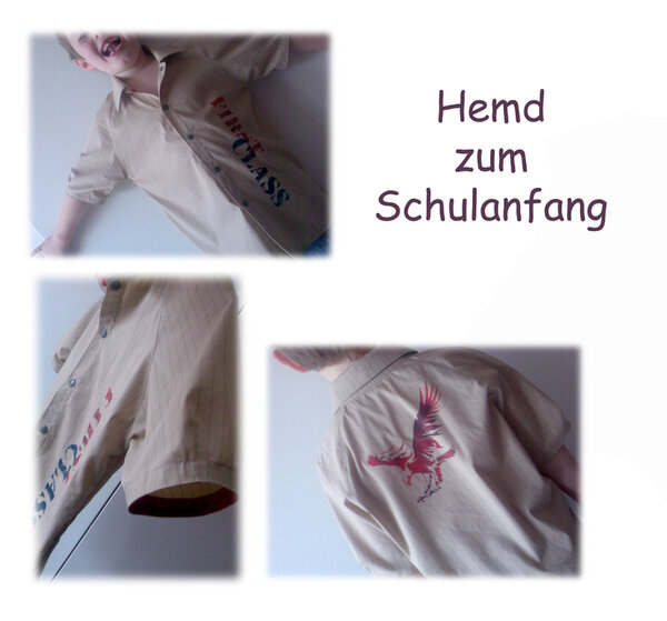 Hemd 140 für Sohnemann bedruckt