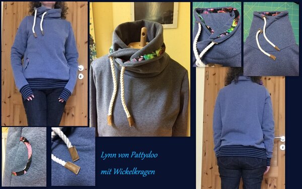 Hoodie ohne Hoodie - Lynn von Pattydoo mit Wickelkragen statt Kapuze