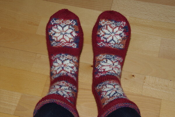 Effektsocken mit Stern