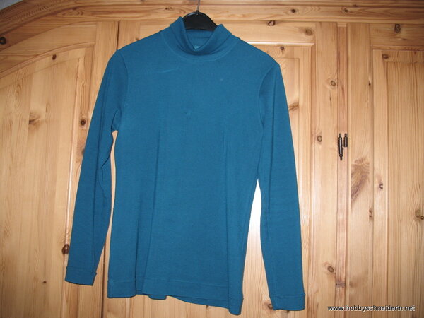 Petrolfarbenes Rollkragenshirt Onion 5003