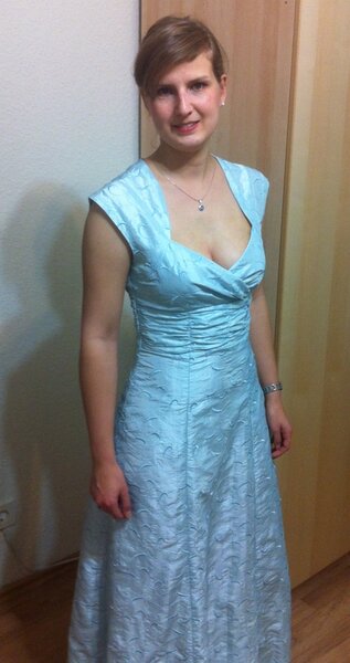 Abendkleid in aqua