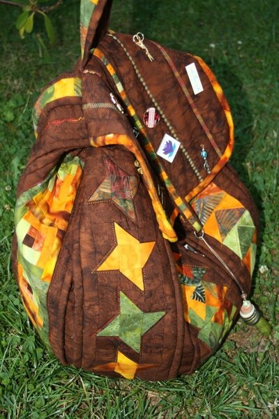 Mein Rucksack von der Seite