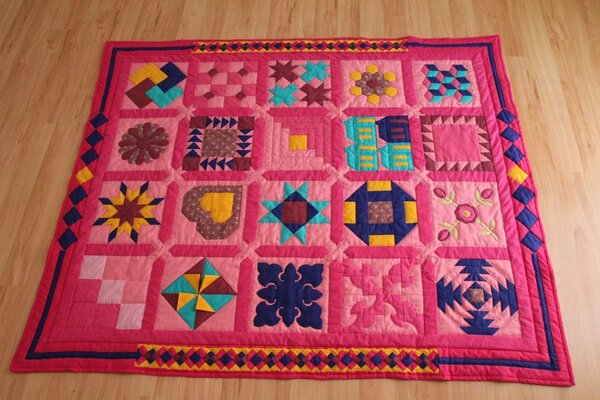 Meine erste Patchworkdecke - Quiltvorderseite