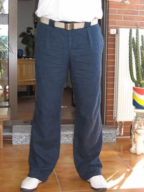 Burdaschnitt 8272 dunkelblaue Leinenhose