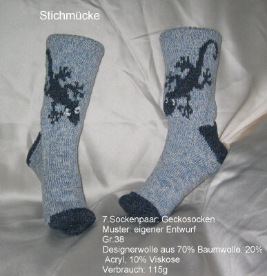 Geckosocken fertig!